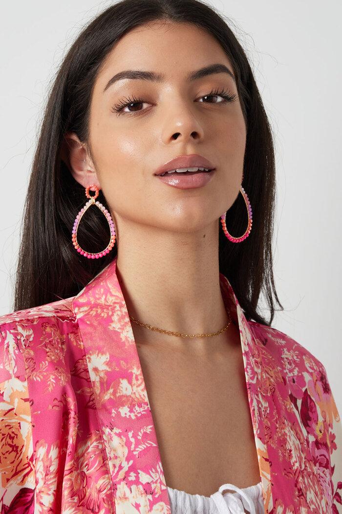 Blush Bloom Pearl Drop Earrings