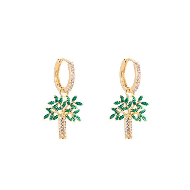 Gold Palm Tree Earrings