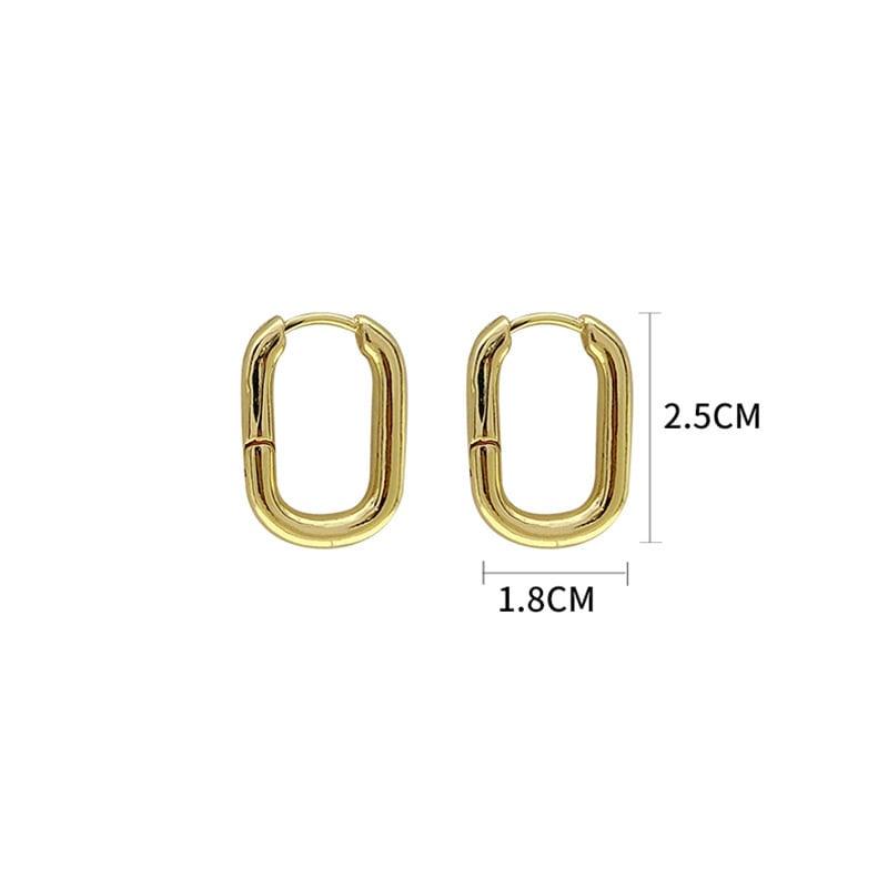 Retro Oval Drop Earrings