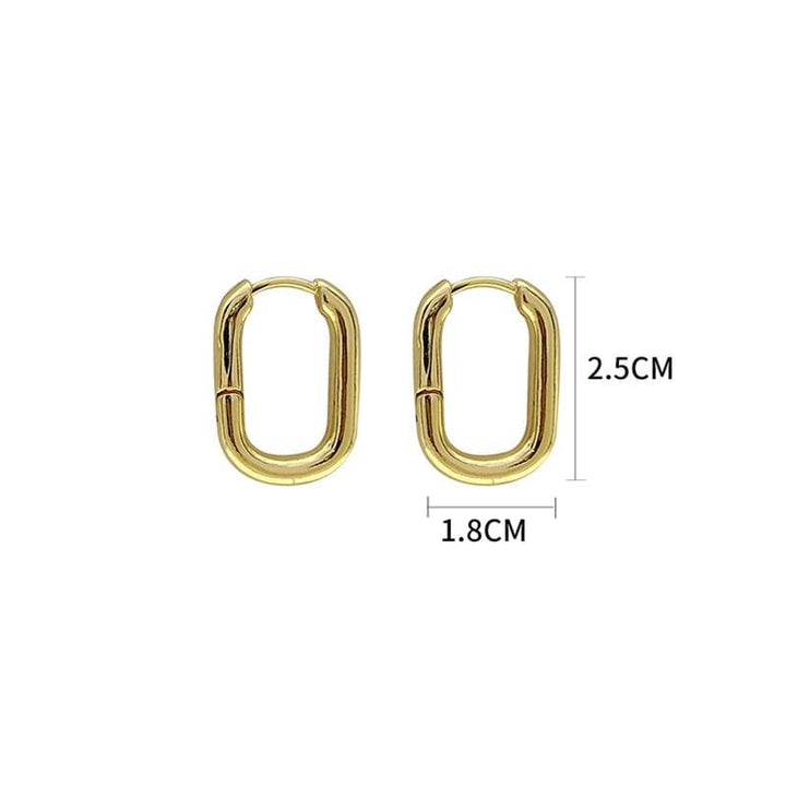 Retro Oval Drop Earrings