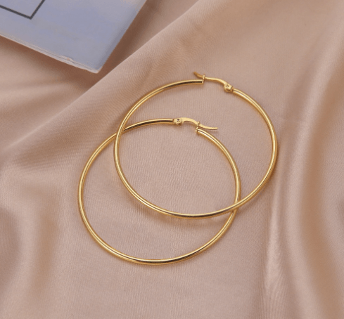 Chunky Gold and Silver Hoop Earrings