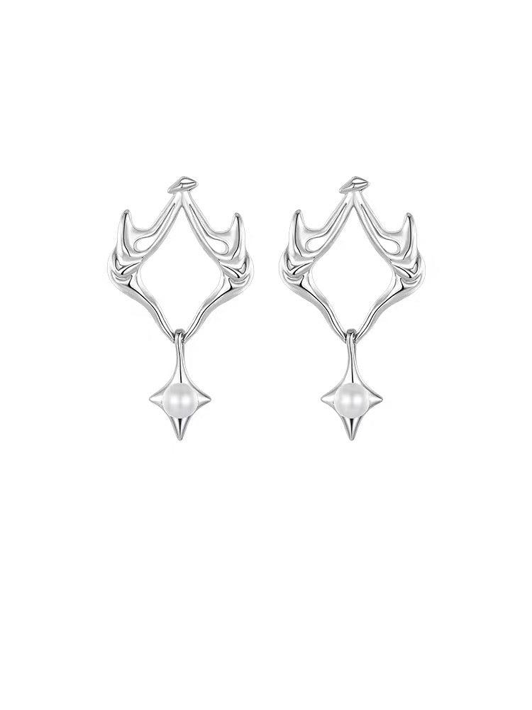 Cosmic Pearl Drop Earrings
