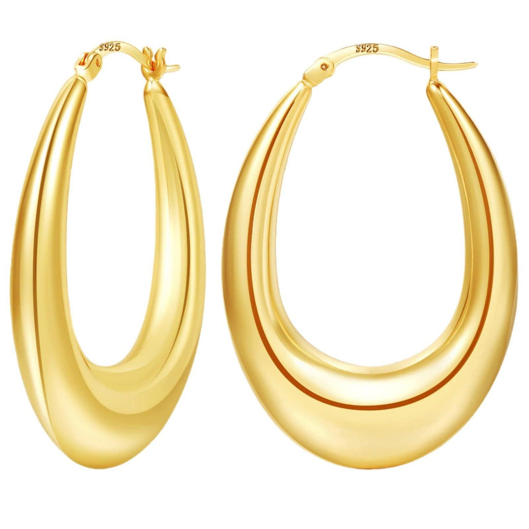 Hopeiset Elegance Hoop -korvakorut