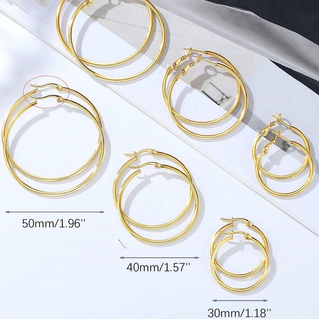 Chunky Gold and Silver Hoop Earrings