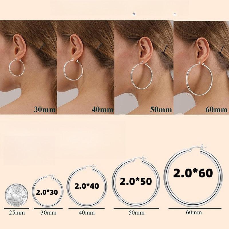 Chunky Gold and Silver Hoop Earrings