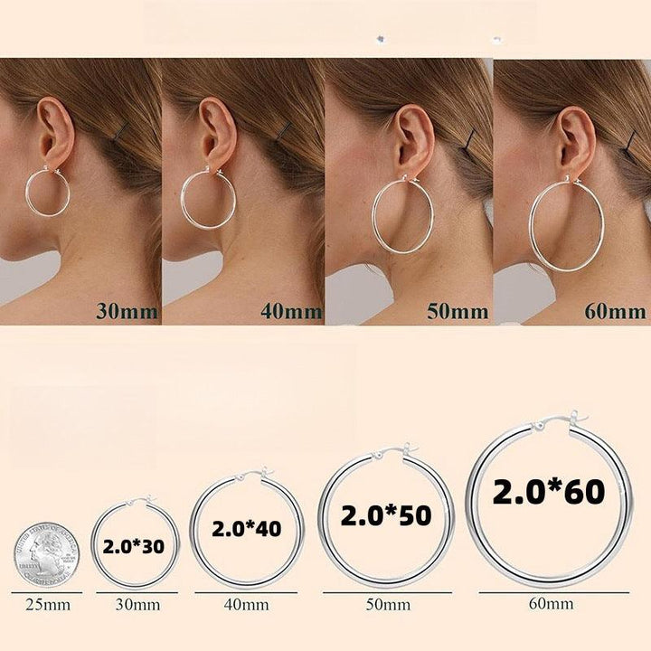 Chunky Gold and Silver Hoop Earrings
