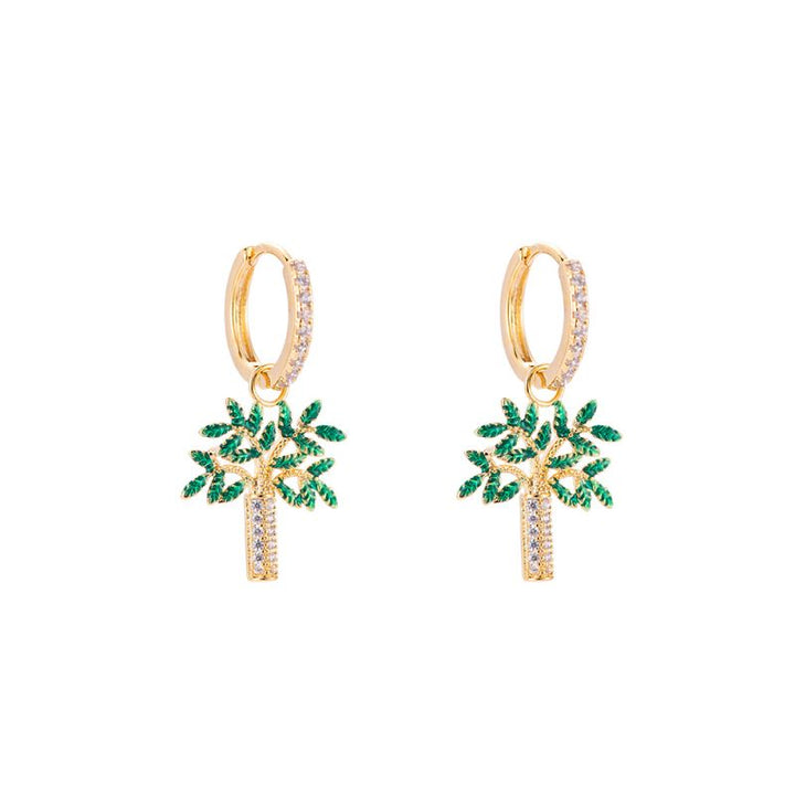 Gold Palm Tree Earrings