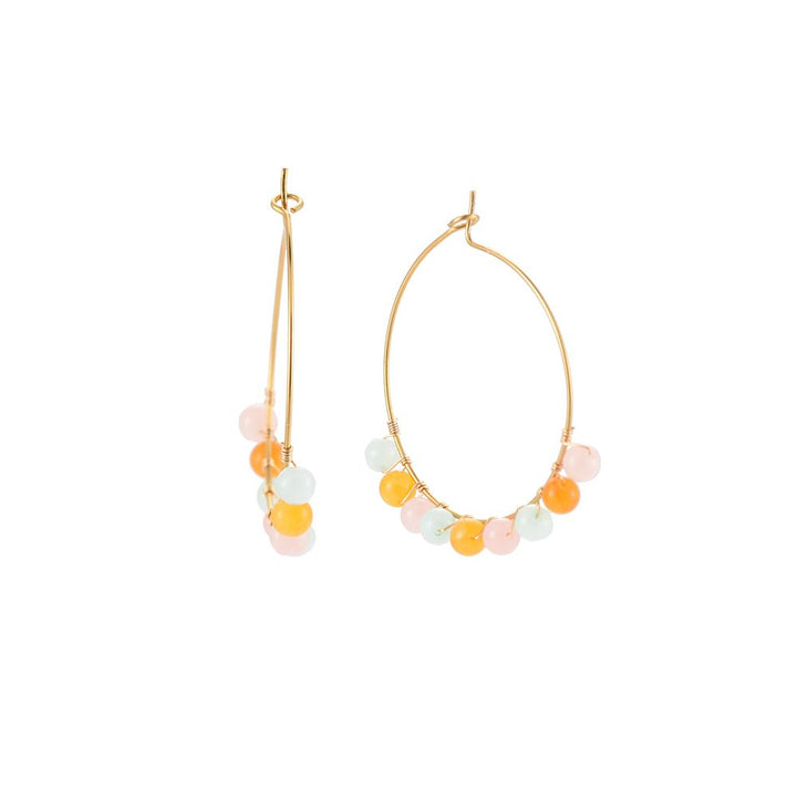 Valencia Beaded Hoop Earrings