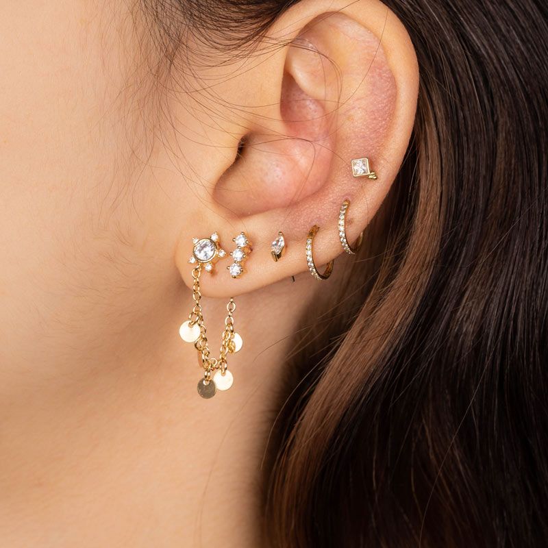 Stellar Eclipse Gold-plated Ear Studs