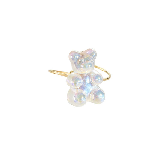 Cute Pearl Bear Ring