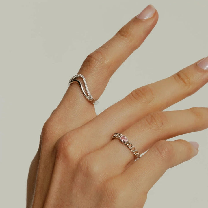 V-Shaped Silver Ring