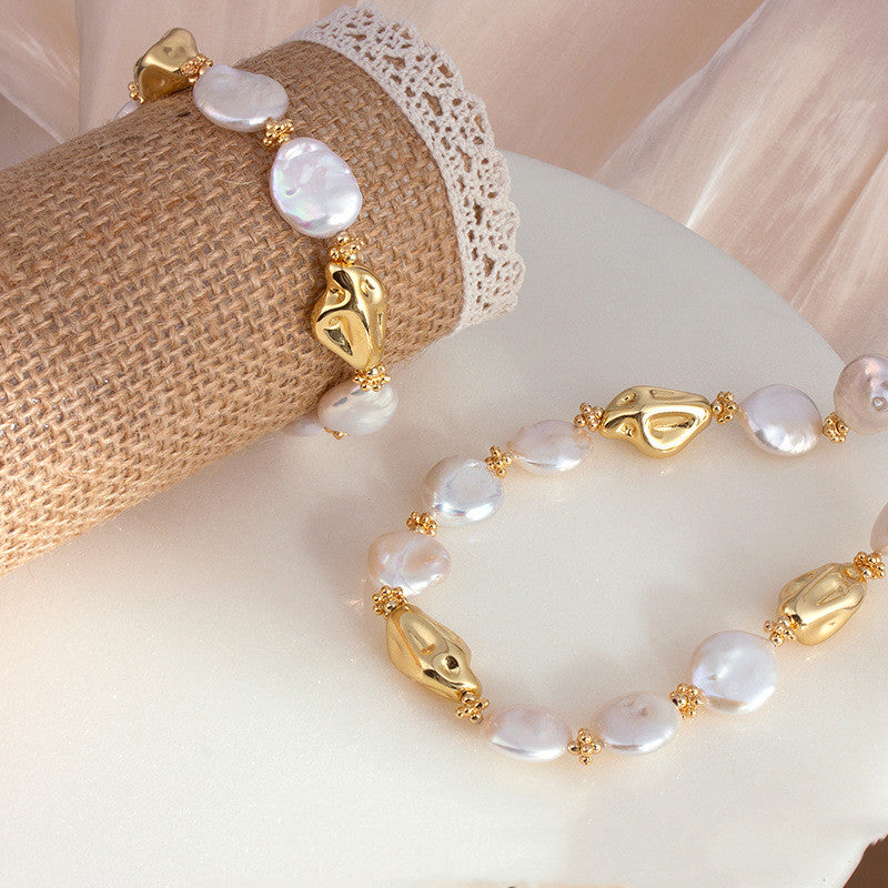 Freshwater Pearl Necklace and Bracelet Set