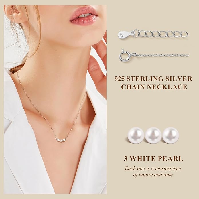 Triple Pearl Elegance Necklace