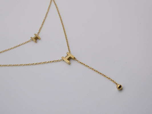 Twin H Necklace