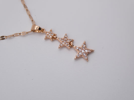 Golden Starlight Trio Necklace