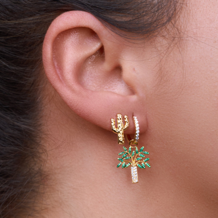 Gold Palm Tree Earrings