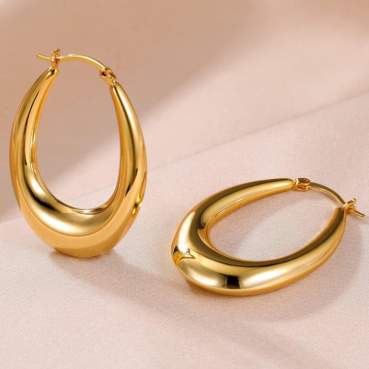 Ajaton hopea Elegance Hoops -korvakorut