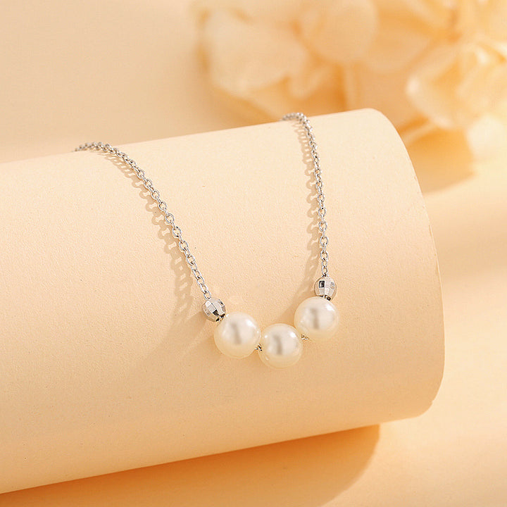 Triple Pearl Elegance Necklace