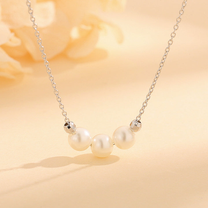 Triple Pearl Elegance Necklace