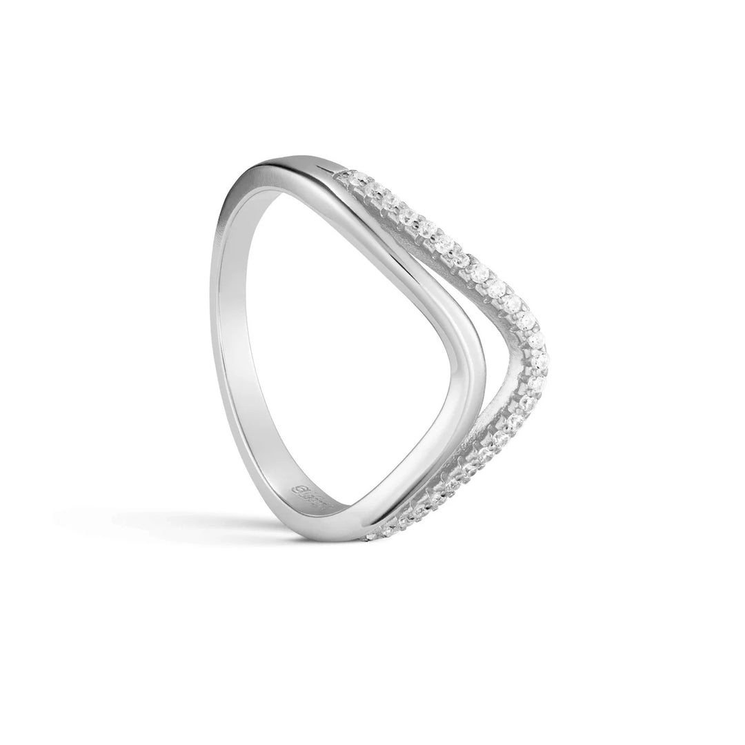 V-Shaped Silver Ring